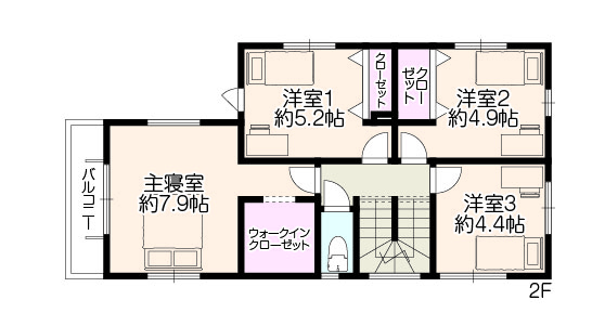 飯田町２区画2F間取図