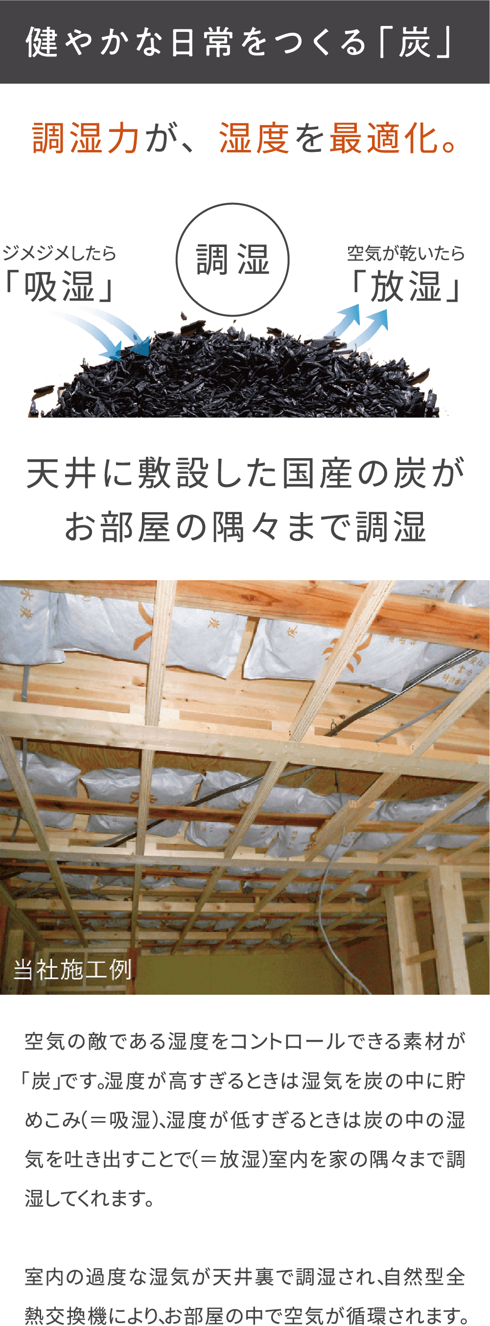 安心設備_健やかな日常をつくる「炭」