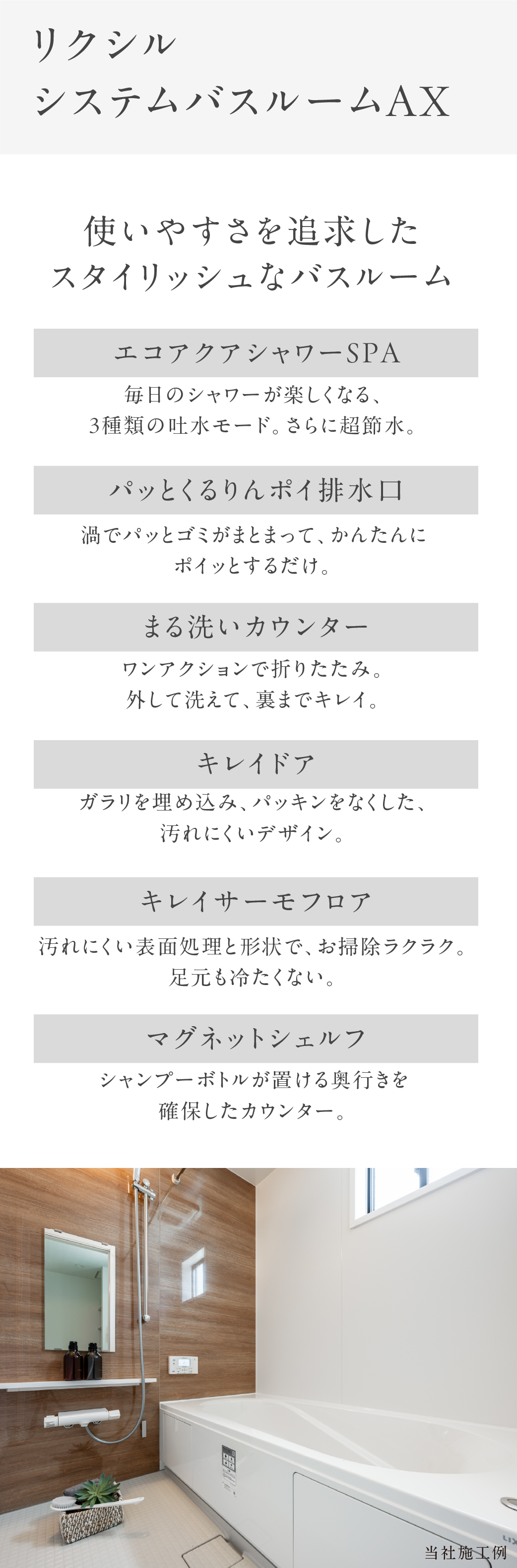システムバスルームAX