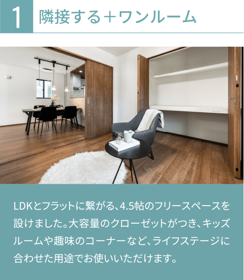 隣接するワンルーム