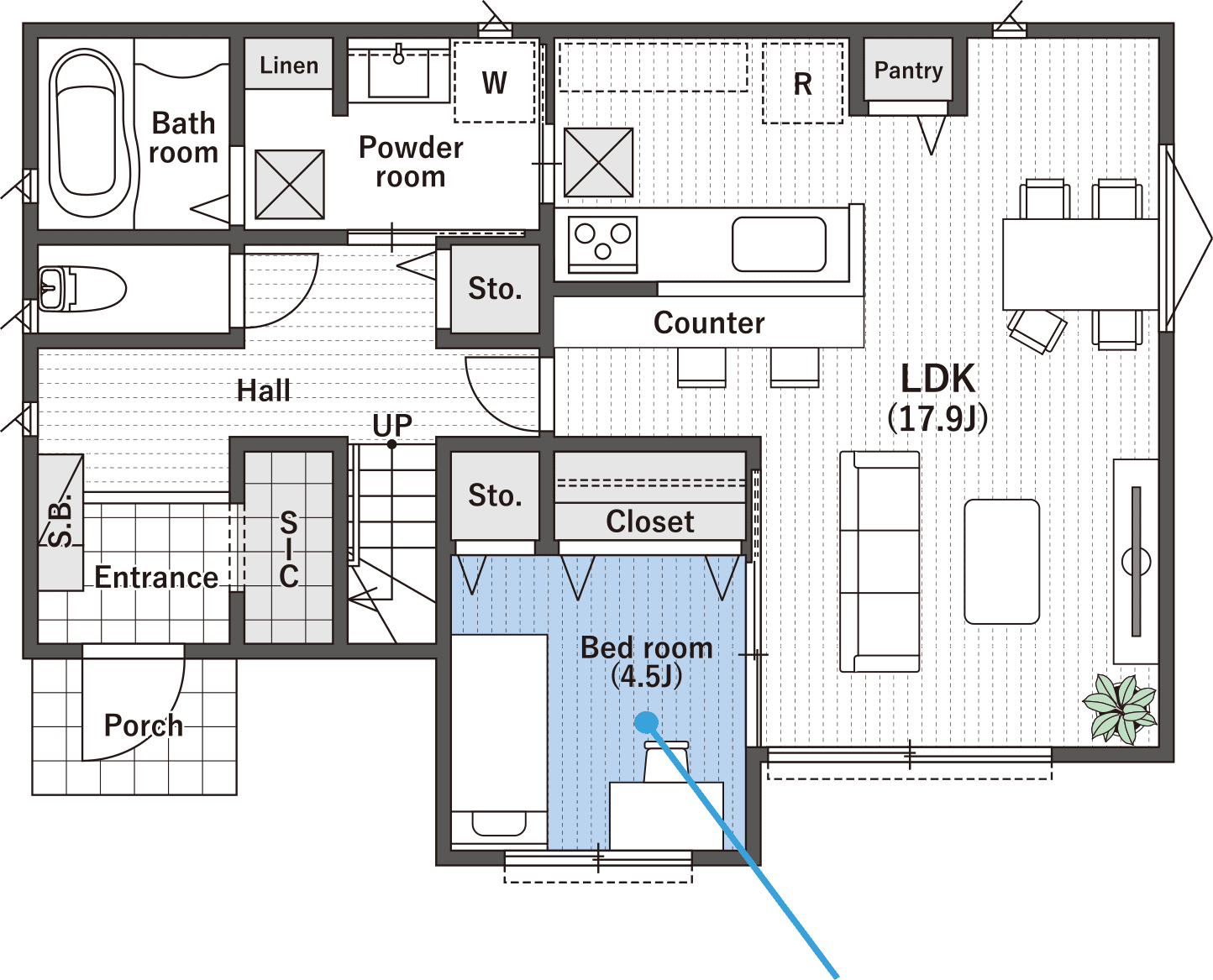 &1ルーム間取り図