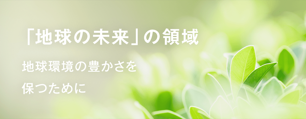 「地球の未来」の領域地球環境の豊かさを保つために